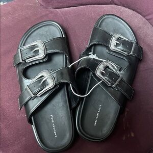 American Eagle Outfitters Black western Sandals